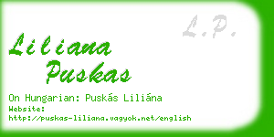 liliana puskas business card