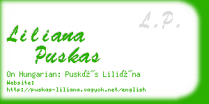 liliana puskas business card